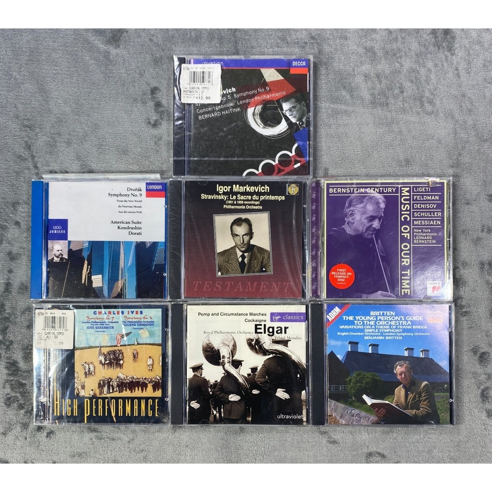 Classics CD Lot of 7 Music Shostakovich Britten Dvorak Berlioz Elgar Stravinsky